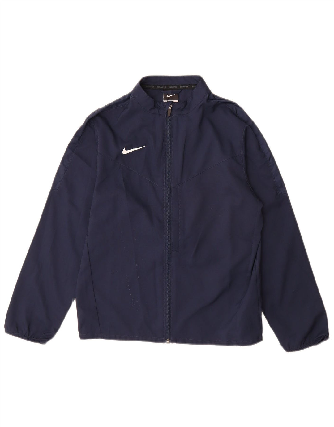 Nike Boys Tracksuit Top Jacket 8-9 Years Small Navy Blue Polyester