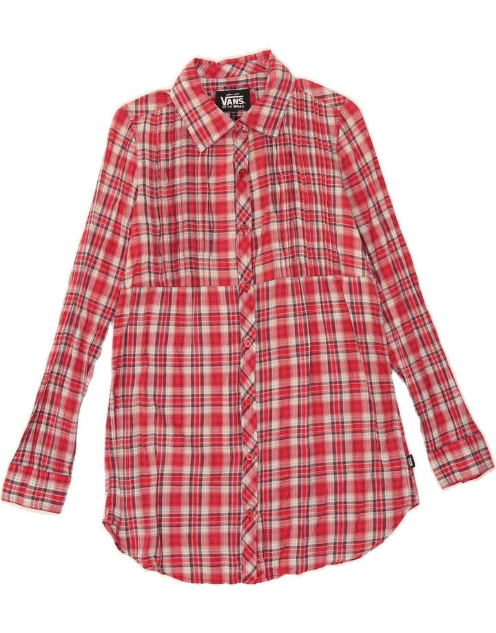VANS Womens Shirt UK 12 Medium Red Check Cotton Vintage Vans and Second-Hand Vans from Messina Hembry 