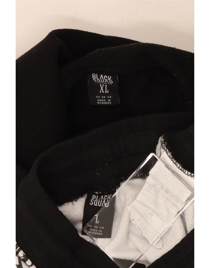 BLACK SQUAD Mens Graphic Regular Fit Full Tracksuit XL White Colourblock