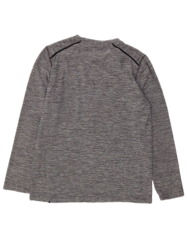 RUSSELL ATHLETIC Boys Dri-Power Top Long Sleeve 10-11 Years Large Grey
