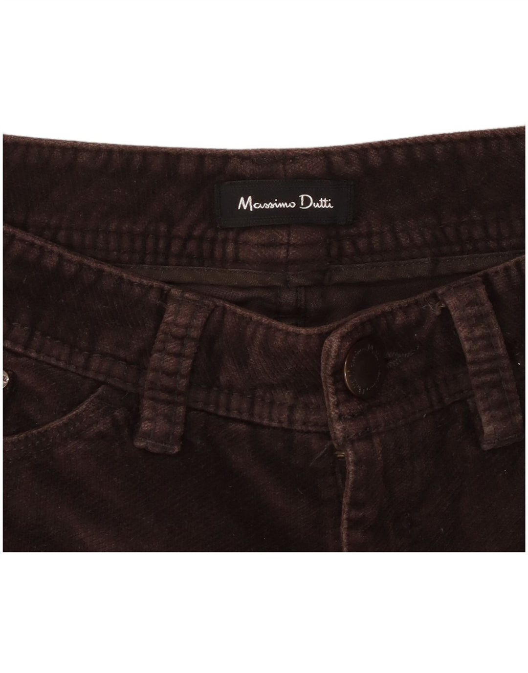 MASSIMO DUTTI Womens Straight Casual Trousers W26 L29  Brown