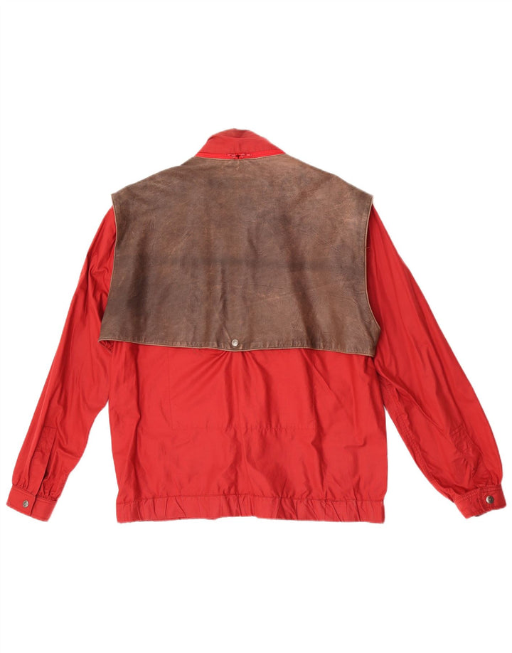 Ciesse Piumini Mens Bomber Jacket IT 48 Small Red Cotton