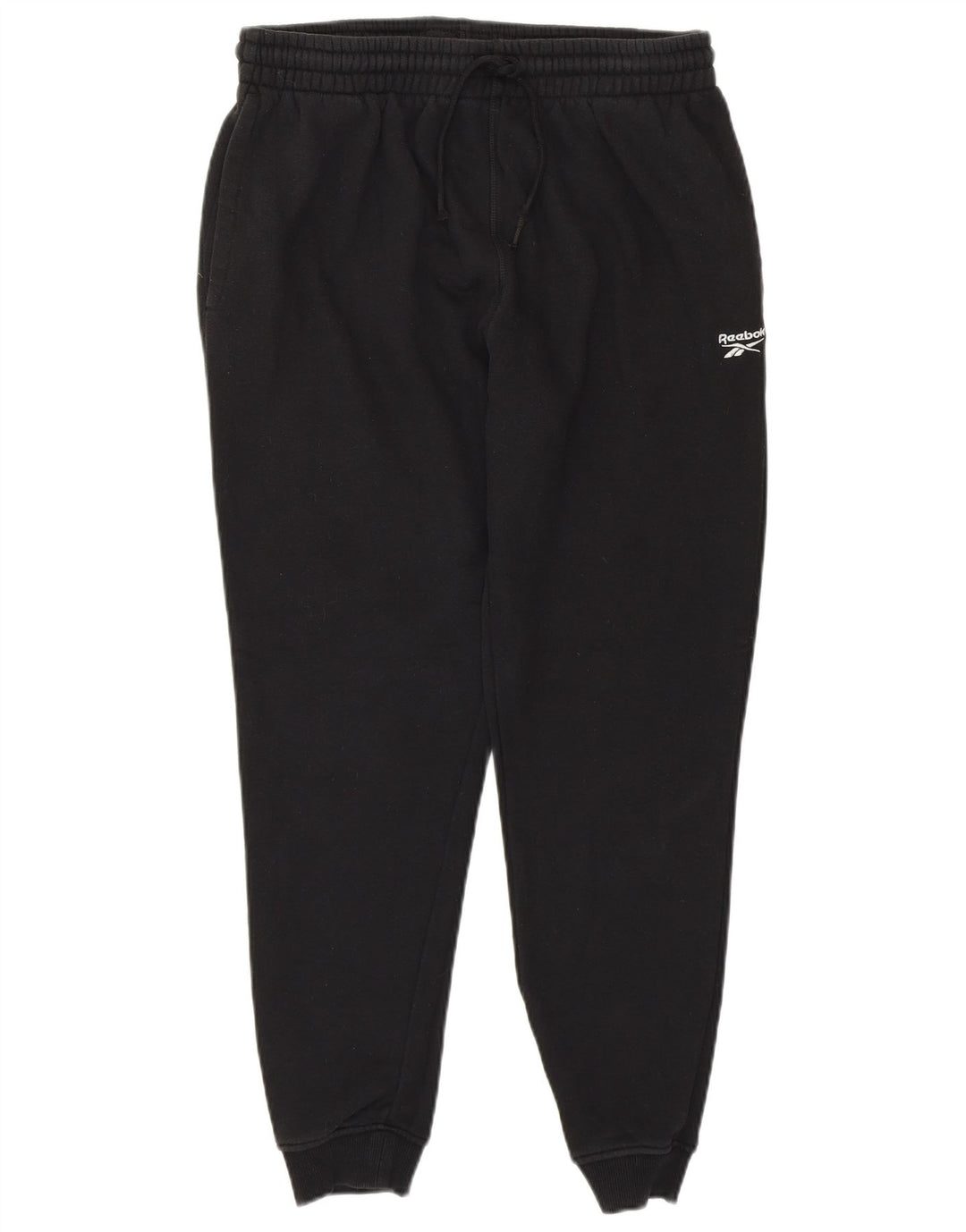 REEBOK Mens Tracksuit Trousers Joggers Small  Black Cotton