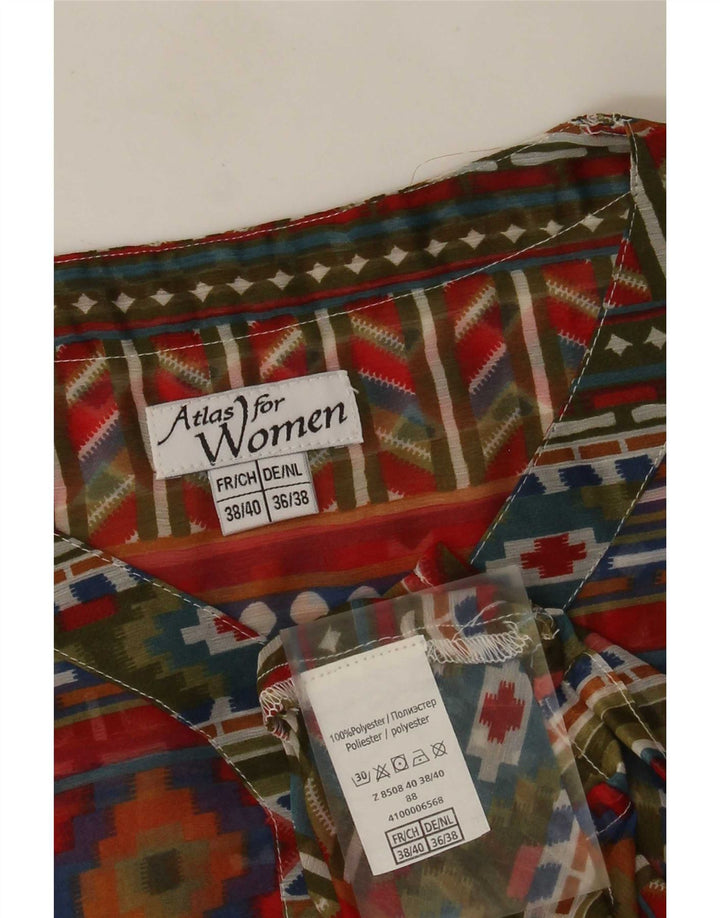 Vintage Womens Blouse Top EU 38/40 Medium Multicoloured Geometric