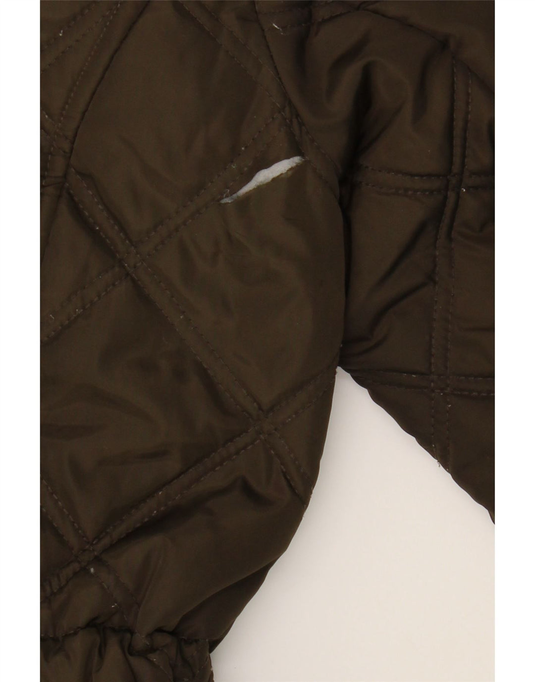 DKNY Womens Hooded Quilted Jacket UK 10 Small Khaki Polyester Vintage Dkny and Second-Hand Dkny from Messina Hembry 