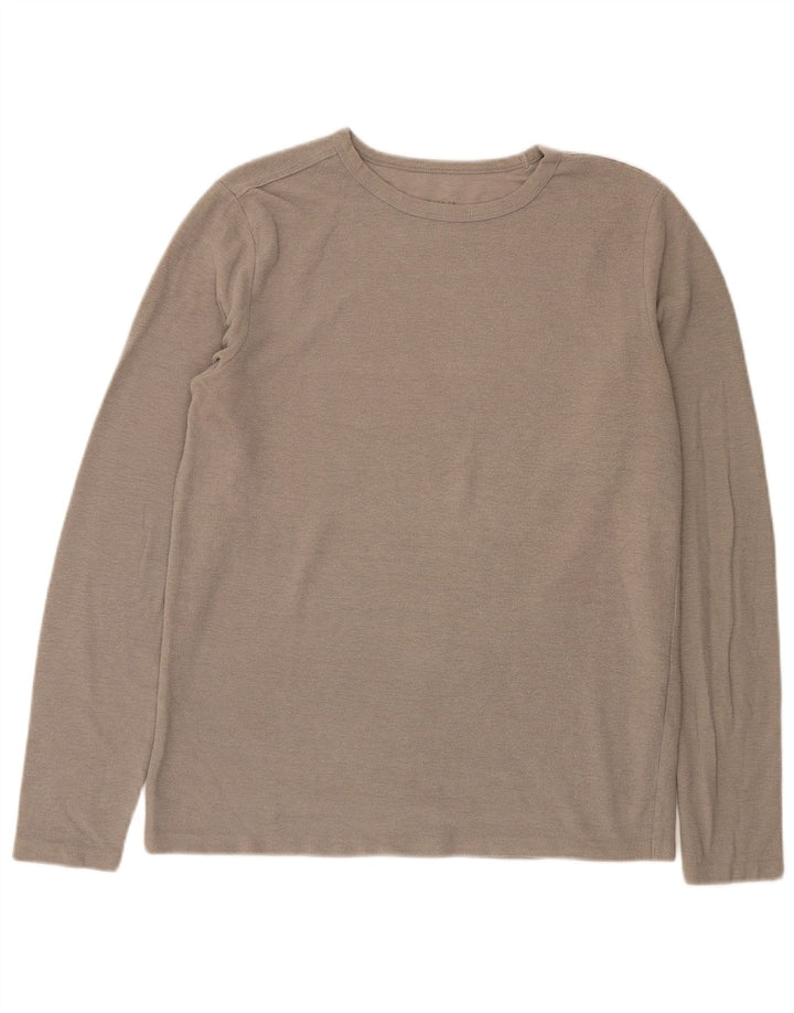 All Saints Mens Top Long Sleeve Large Grey Polyester