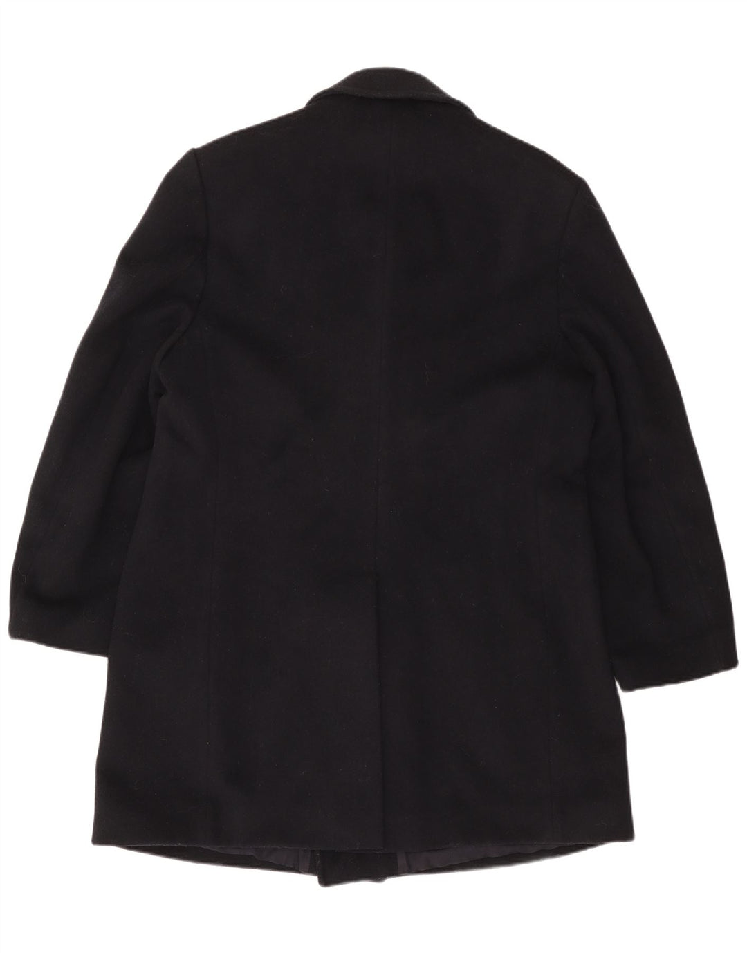 VINTAGE Mens Double Breasted Coat UK 42 XL Navy Blue Wool