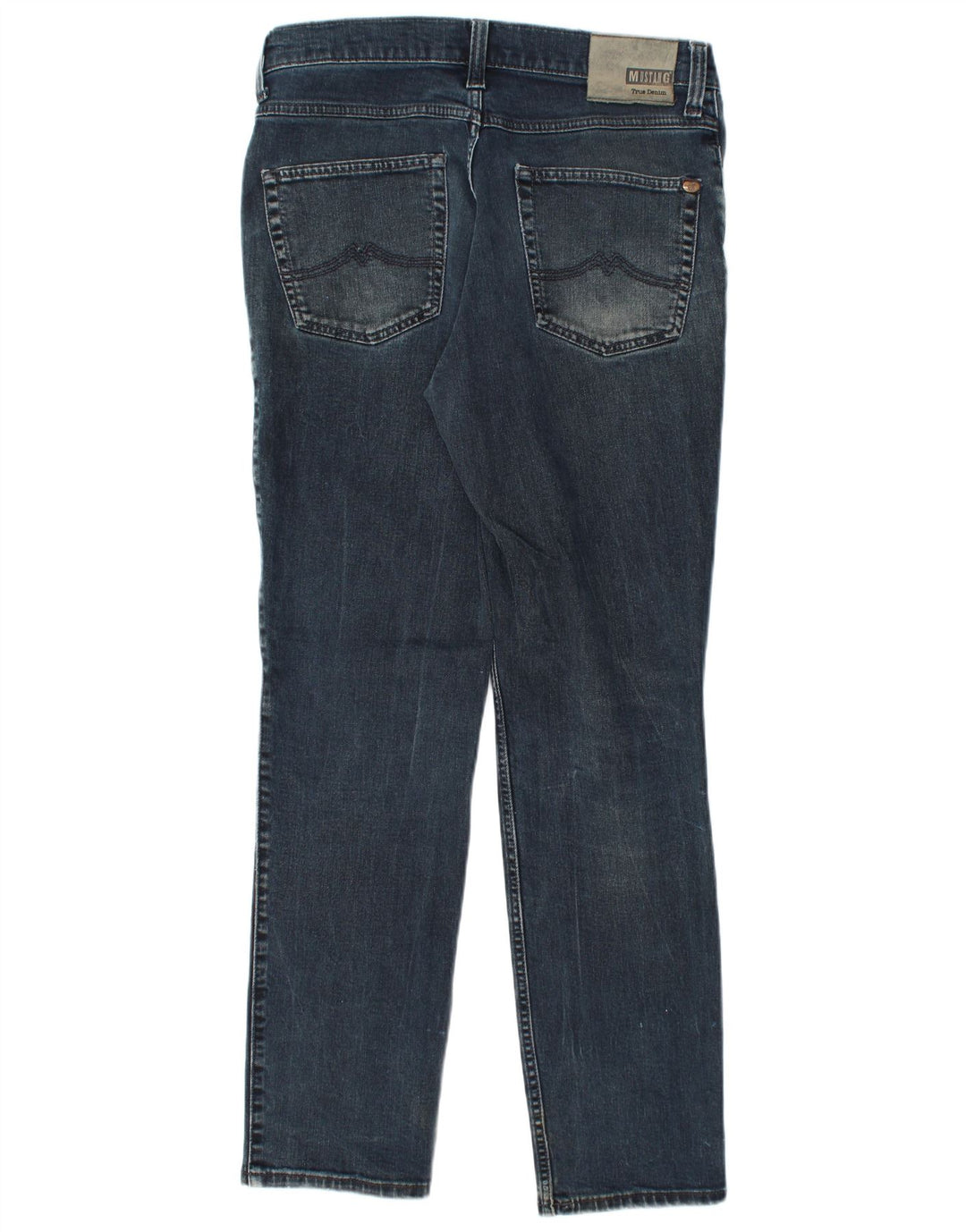 MUSTANG Womens Tramper Medium Rise Slim Fit Tapered Jeans W34 L32 Blue