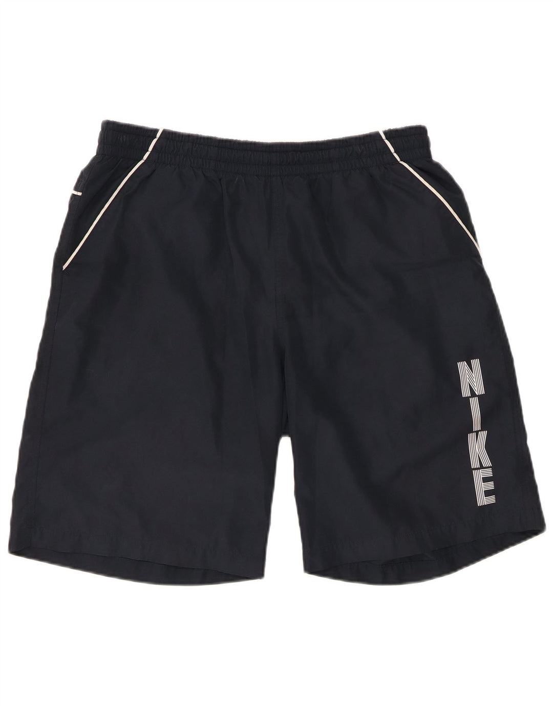 NIKE Mens Graphic Sport Shorts Large Navy Blue Polyester