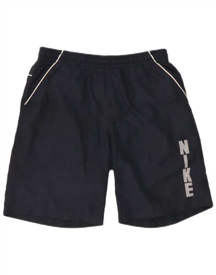 NIKE Mens Graphic Sport Shorts Large Navy Blue Polyester