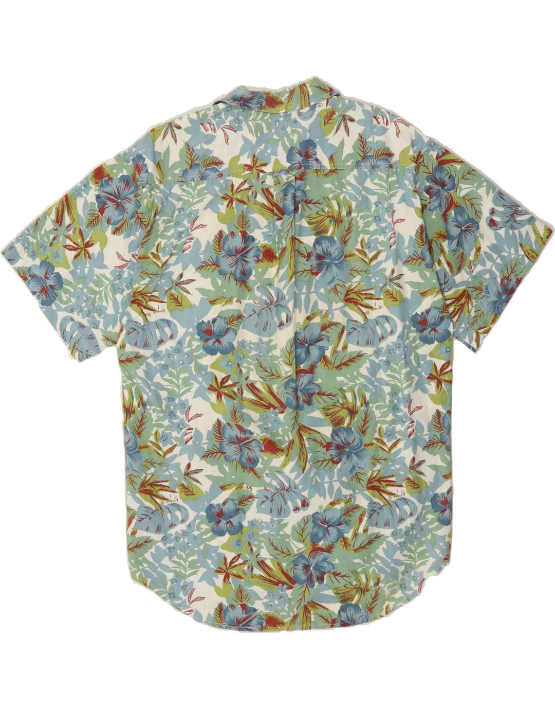 VINTAGE Mens Short Sleeve Shirt Medium Multicoloured Floral Cotton Vintage Vintage and Second-Hand Vintage from Messina Hembry 