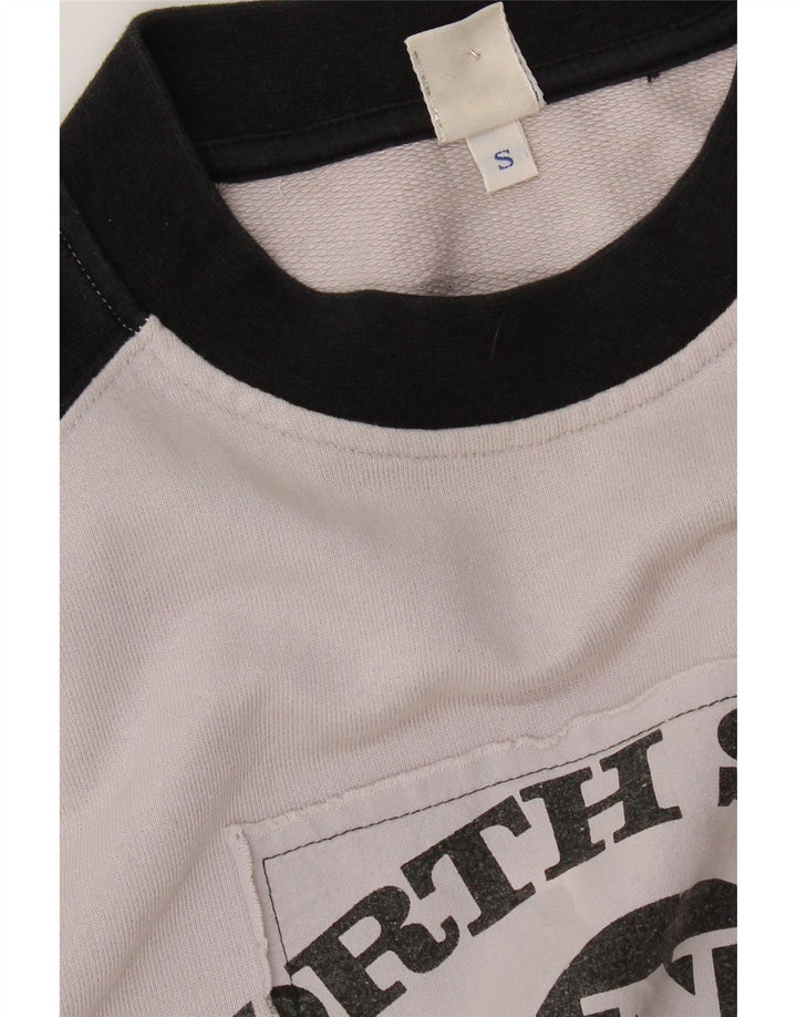 NORTH SAILS Mens Graphic Sweatshirt Jumper Small Grey Colourblock Cotton Vintage North Sails and Second-Hand North Sails from Messina Hembry 