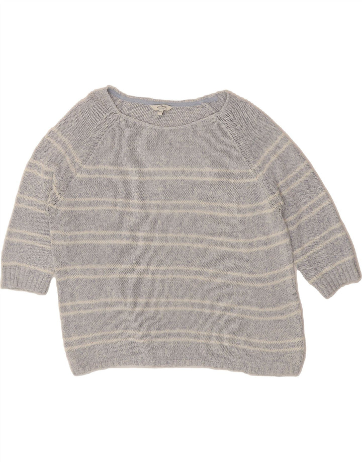 FAT FACE Womens Oversized Boat Neck Jumper Sweater UK 12 Medium Blue Vintage Fat Face and Second-Hand Fat Face from Messina Hembry 