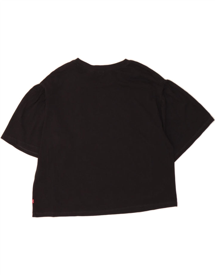 LEVI'S Womens T-Shirt Top UK 14 Medium Black Cotton Vintage Levi's and Second-Hand Levi's from Messina Hembry 