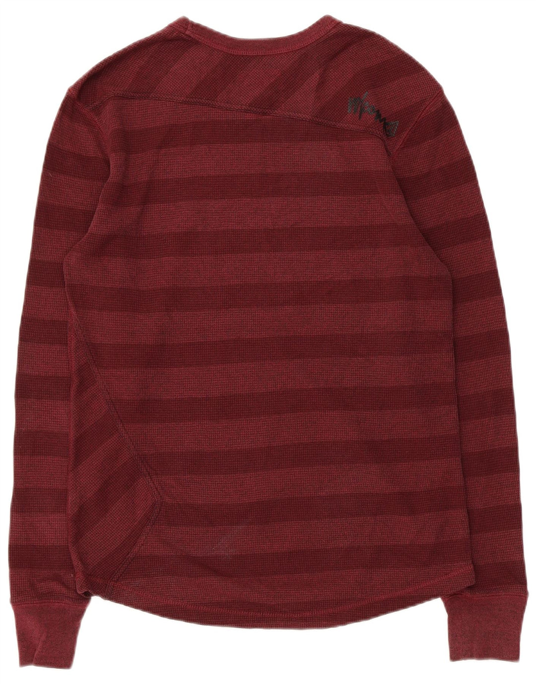 Volcom Mens Top Long Sleeve Medium Maroon Striped