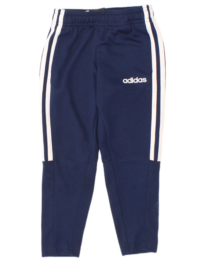 Adidas Boys Climalite Tracksuit Trousers 3-4 Years Navy Blue Polyester