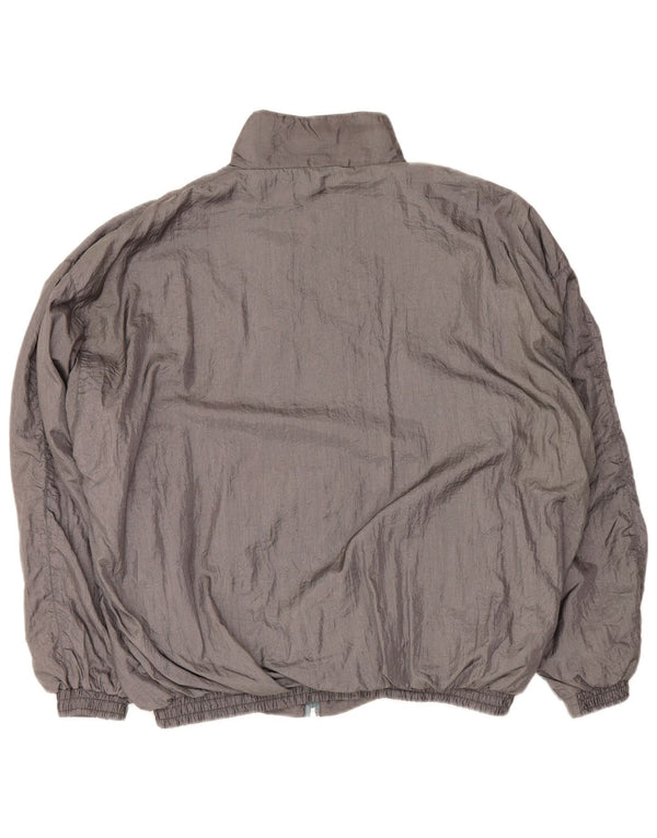 Vintage Mens Tracksuit Top Jacket 2XL Grey Colourblock