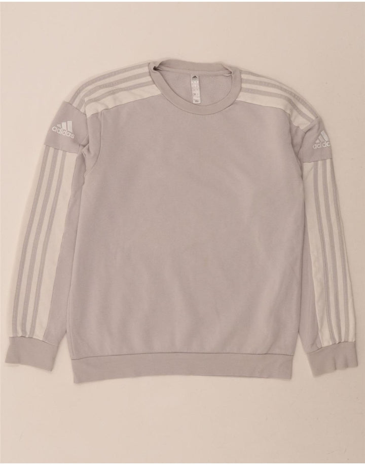 ADIDAS Mens Sweatshirt Jumper Medium Grey Cotton Vintage Adidas and Second-Hand Adidas from Messina Hembry 