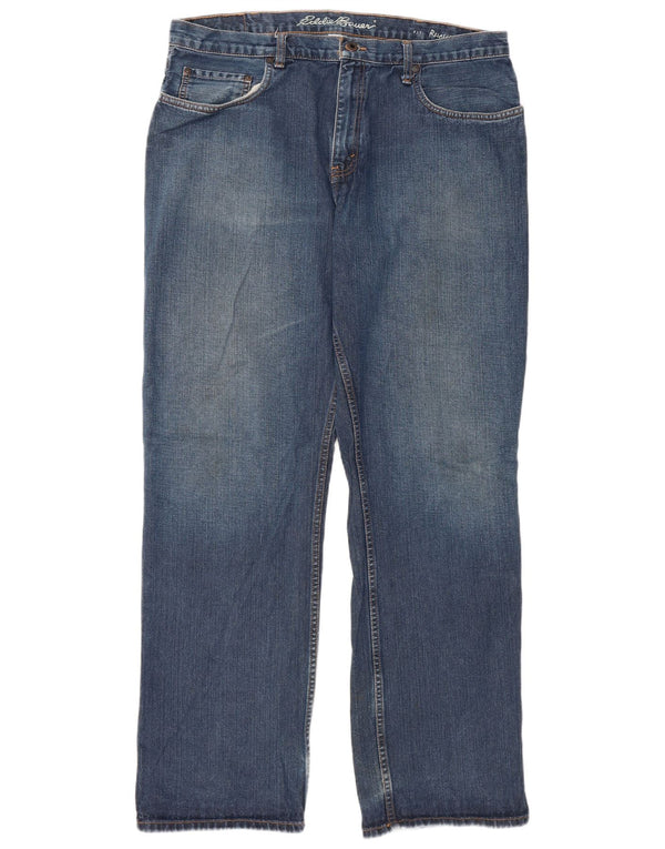 Eddie Bauer Mens Relaxed Fit Straight Jeans W38 L34 Blue Cotton