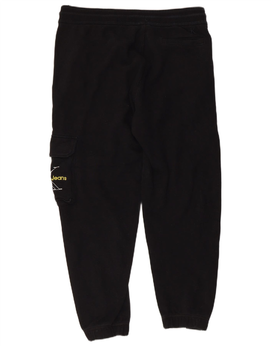 CALVIN KLEIN Mens Graphic Cargo Tracksuit Trousers Joggers Medium  Black