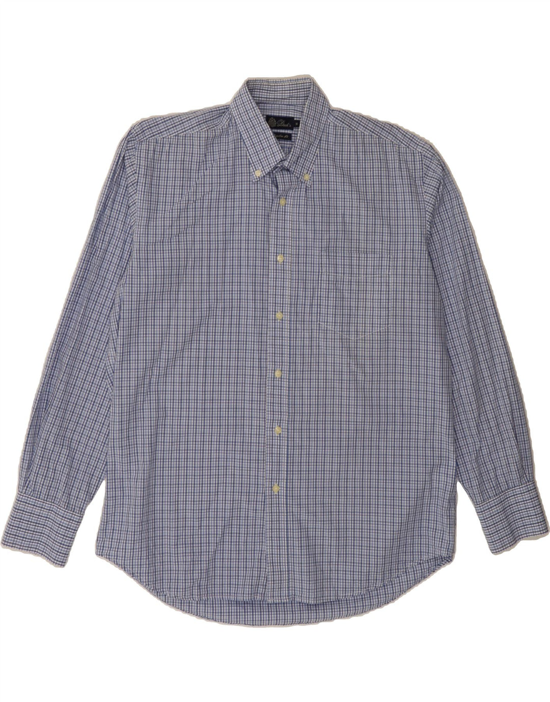 DACK'S Mens Regular Fit Shirt Medium Blue Check Cotton Vintage Dack's and Second-Hand Dack's from Messina Hembry 