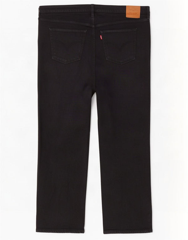 Levi's Womens Ribcage High Waist Straight Jeans US 20 3XL W40 L27 Black