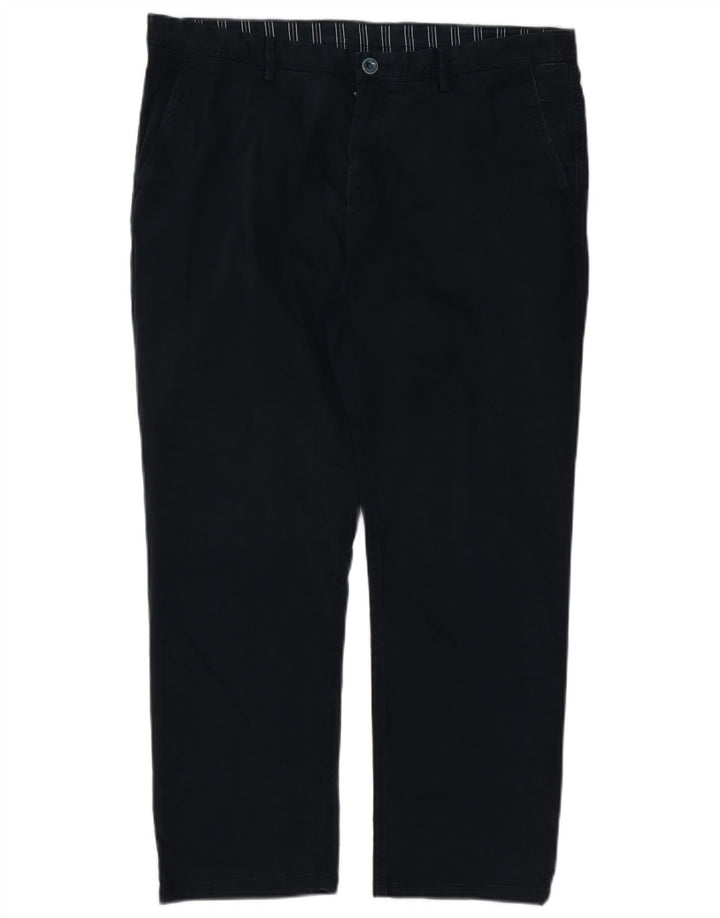 MASSIMO DUTTI Mens Straight Chino Trousers EU 46 XL W36 L27 Navy Blue
