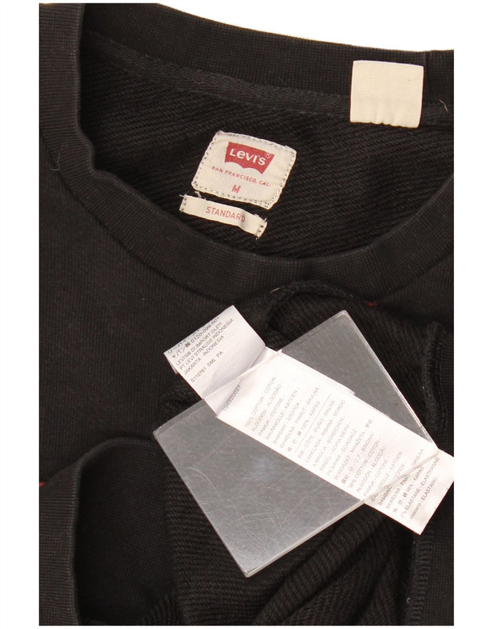 Levi's Mens Graphic Sweatshirt Jumper Medium Black Cotton