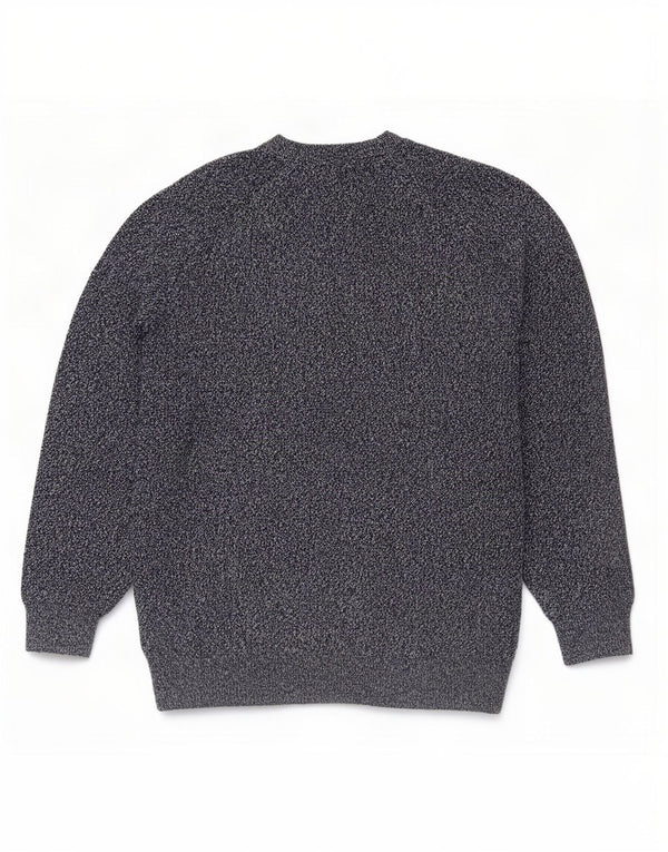Gant Mens Crew Neck Jumper Sweater XL Navy Blue Flecked Cotton