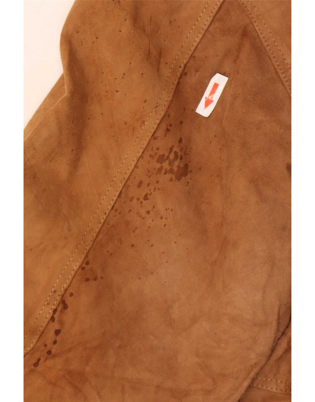 Yorn Womens Oversized Suede Overcoat EU 40 Medium Brown Leather