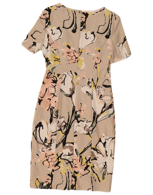 Gerry Weber Womens Sheath Dress UK 12 Medium Beige Floral