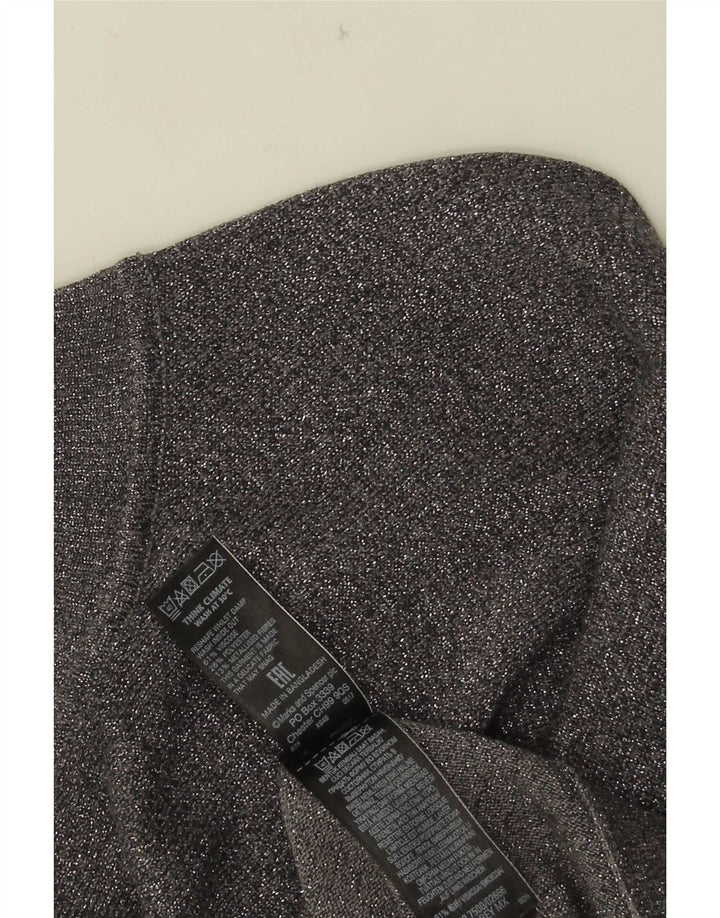 Marks & Spencer Womens Turtle Neck Jumper Sweater UK 14 Medium Grey Flecked