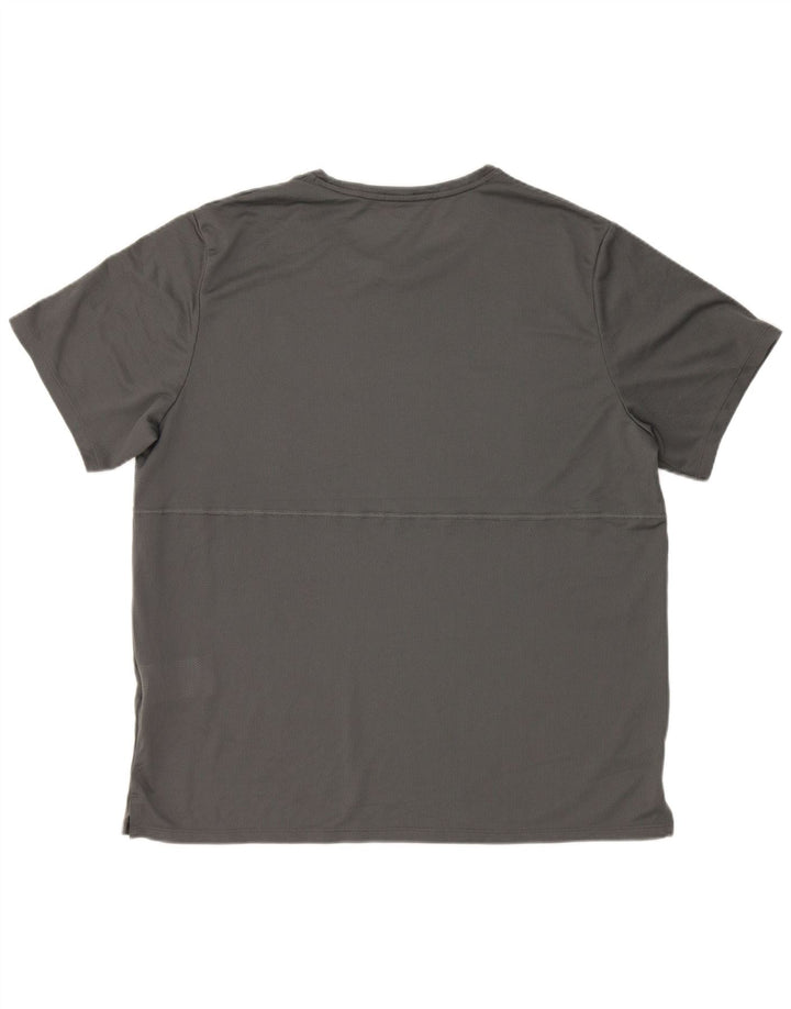Nike Mens Dri Fit T-Shirt Top XL Grey Polyester