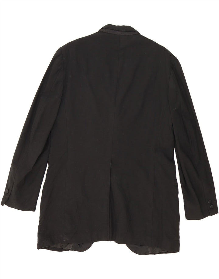 BROOKS BROTHERS Mens 1 Button Blazer Jacket UK 38 Medium Black Wool Vintage Brooks Brothers and Second-Hand Brooks Brothers from Messina Hembry 