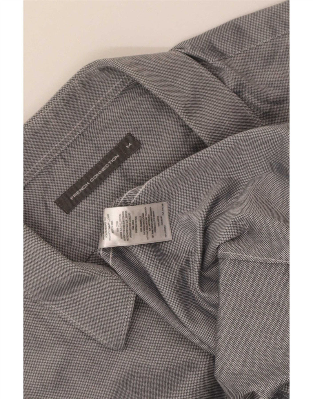French Connection Mens Shirt Medium Grey Cotton