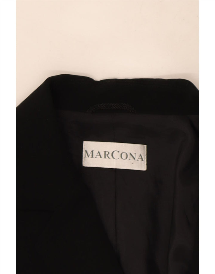 Marcona Womens 3 Button Blazer Jacket UK 16 Large Black Polyester