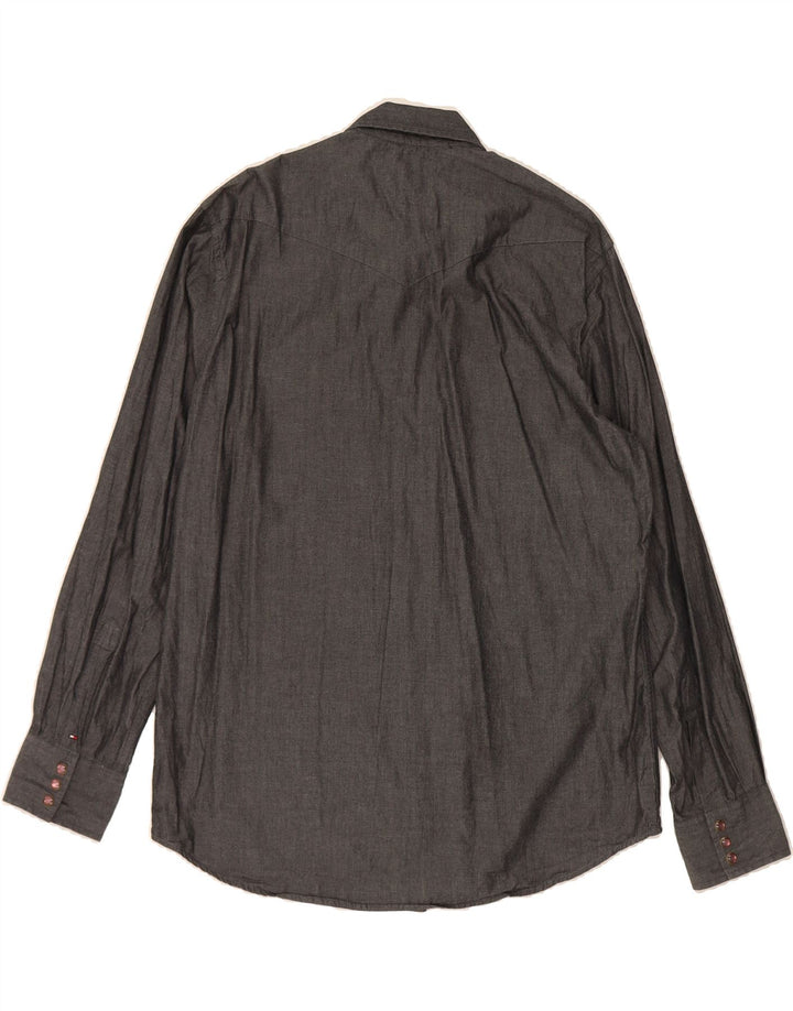 TOMMY HILFIGER Mens Shirt Large Grey Cotton Vintage Tommy Hilfiger and Second-Hand Tommy Hilfiger from Messina Hembry 