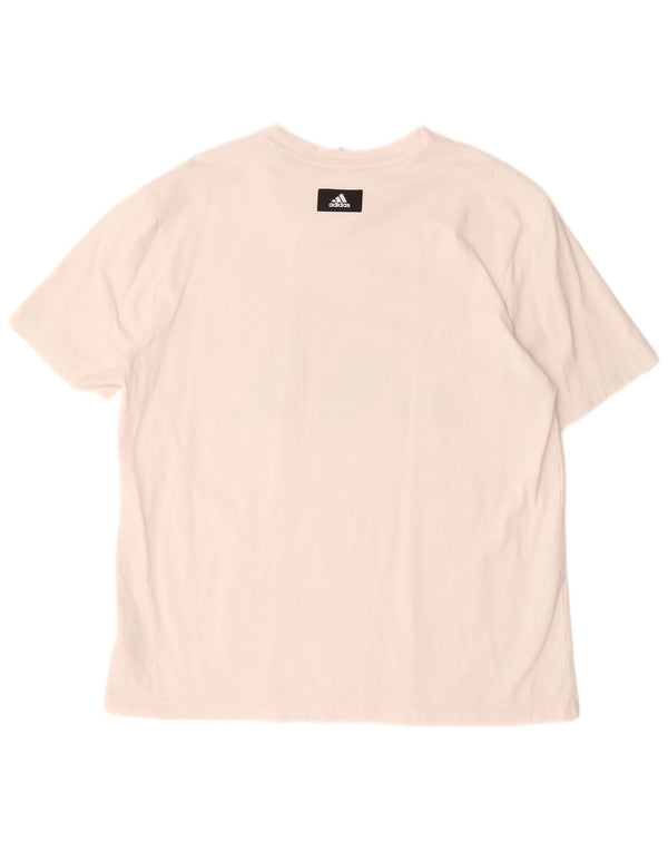 Adidas Mens Graphic T-Shirt Top Large White Cotton