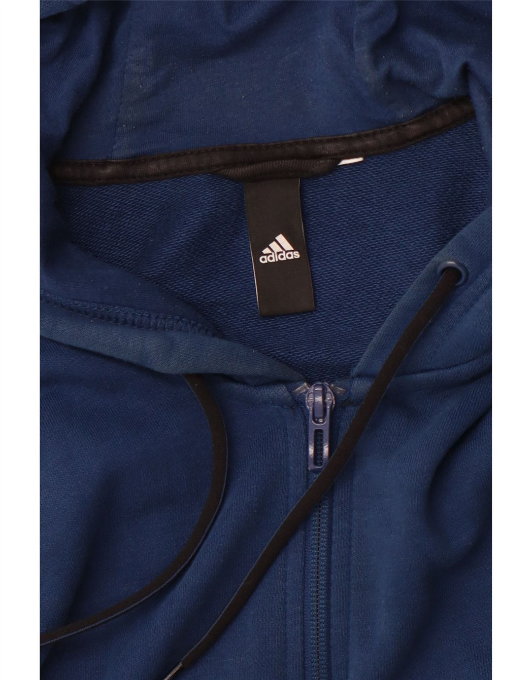 ADIDAS Mens Graphic Zip Hoodie Sweater Medium Blue