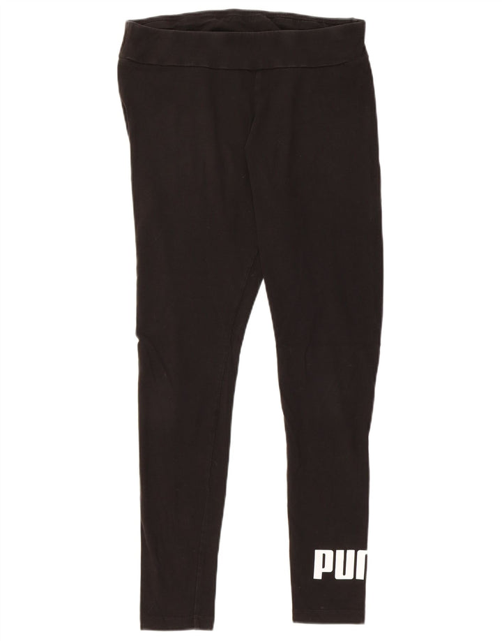 Puma Womens Graphic Leggings UK 12 Medium Black