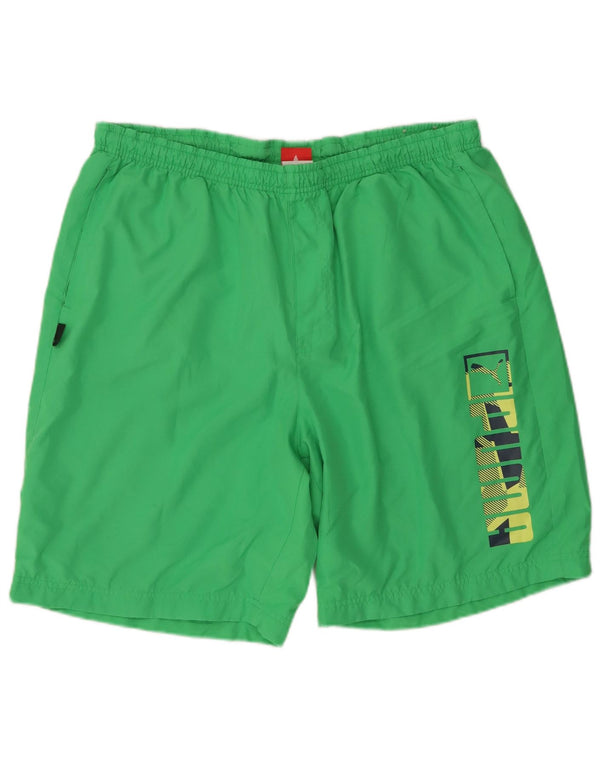Puma Mens Graphic Sport Shorts XL  Green Polyester