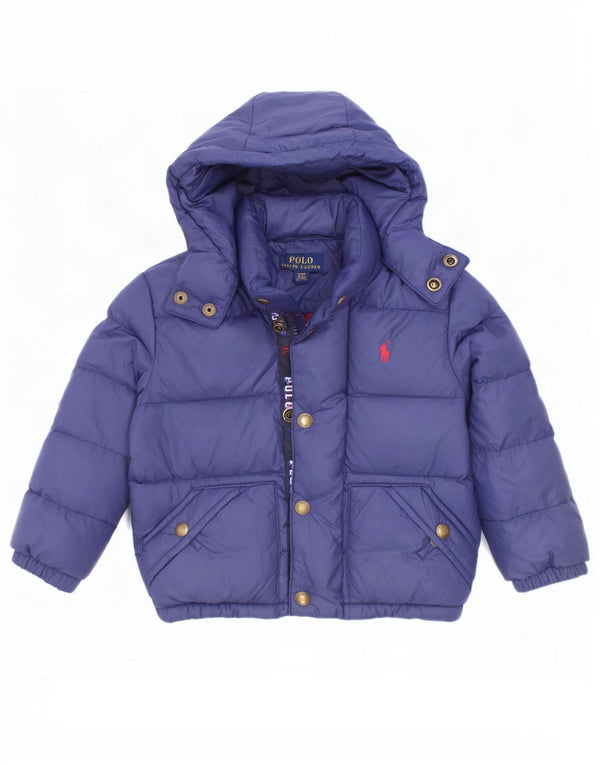 Polo Ralph Lauren Baby Boys Graphic Padded Jacket 18-24 Months Navy Blue