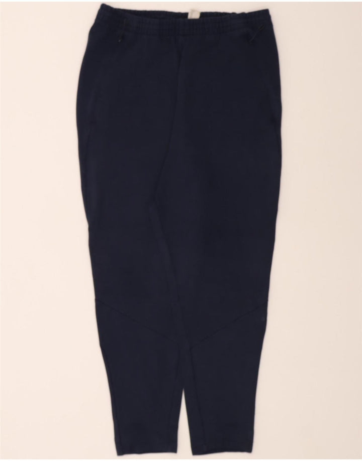 ADIDAS Mens Tracksuit Trousers Large  Navy Blue Rayon Vintage Adidas and Second-Hand Adidas from Messina Hembry 