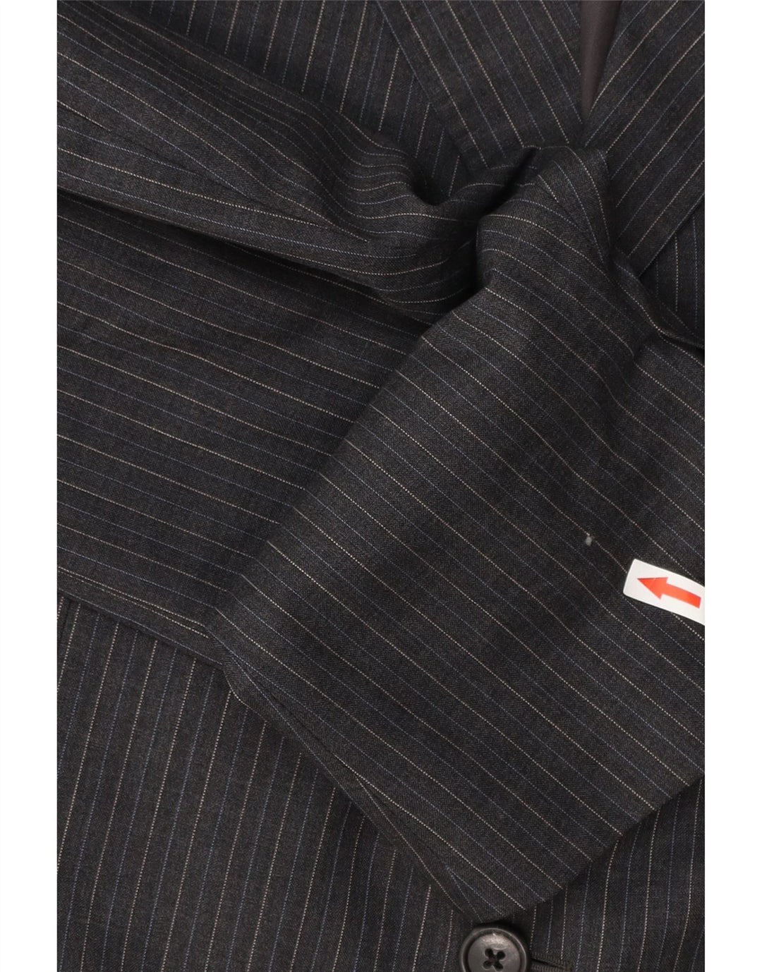 Corneliani Mens 3 Button Blazer Jacket IT 54 2XL Grey Pinstripe Virgin Wool