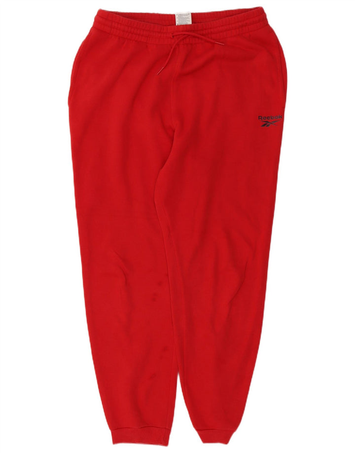 Reebok Mens Tracksuit Trousers Joggers Medium Red Cotton