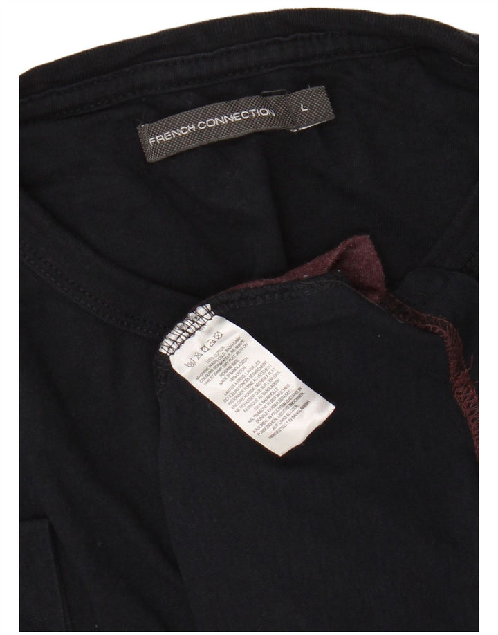 FRENCH CONNECTION Womens T-Shirt Top UK 16 Large Multicoloured Colourblock