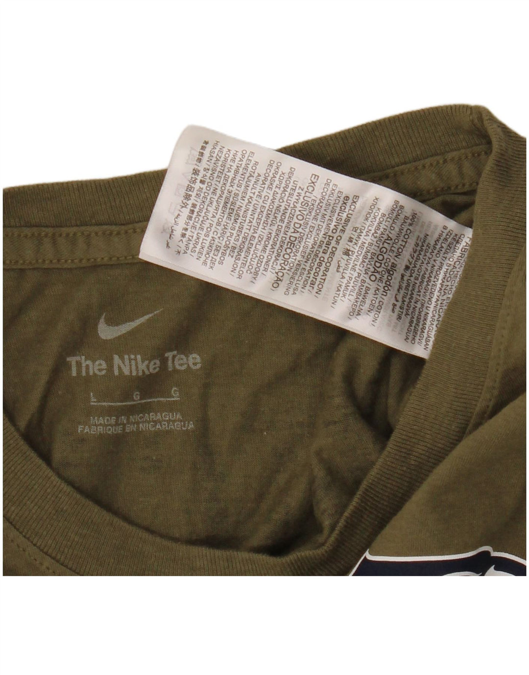 Nike Mens Seattle Seahawks Graphic T-Shirt Top Large Khaki Cotton