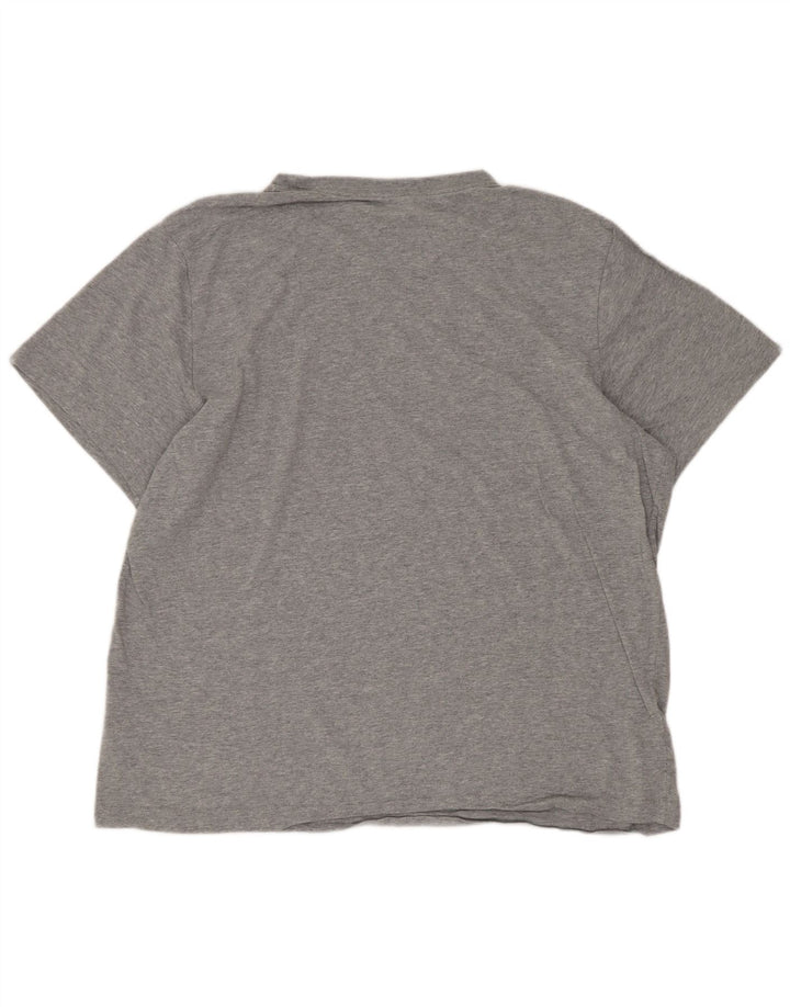 Nike Mens Regular T-Shirt Top Large Grey Cotton