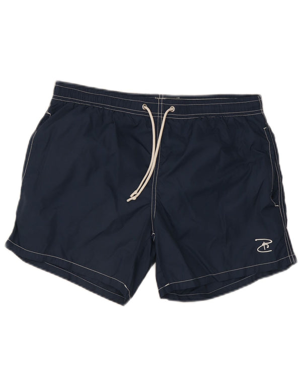 Pierre Cardin Mens Swimming Shorts Small Navy Blue Polyester
