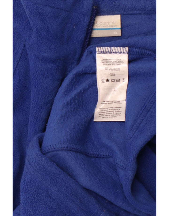 COLUMBIA Womens Fleece Jacket UK 18 XL Blue Polyester
